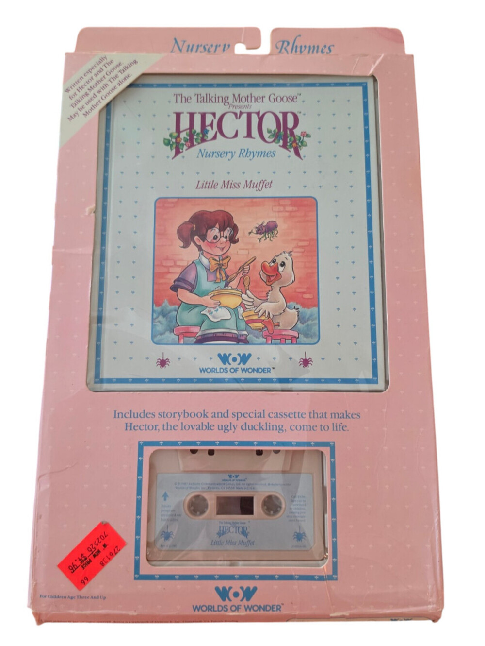 HECTOR The Talking Mother Goose WOW Book Cassette Tape Little Miss Muffet